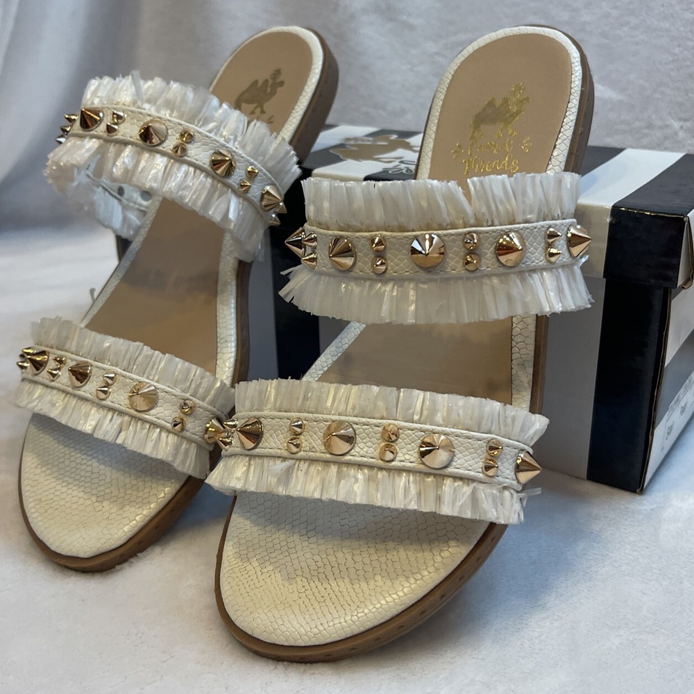Camel Threads Women's Size 8 Blair Pearl Fridge Spike Sandal - Picture 7 of 12